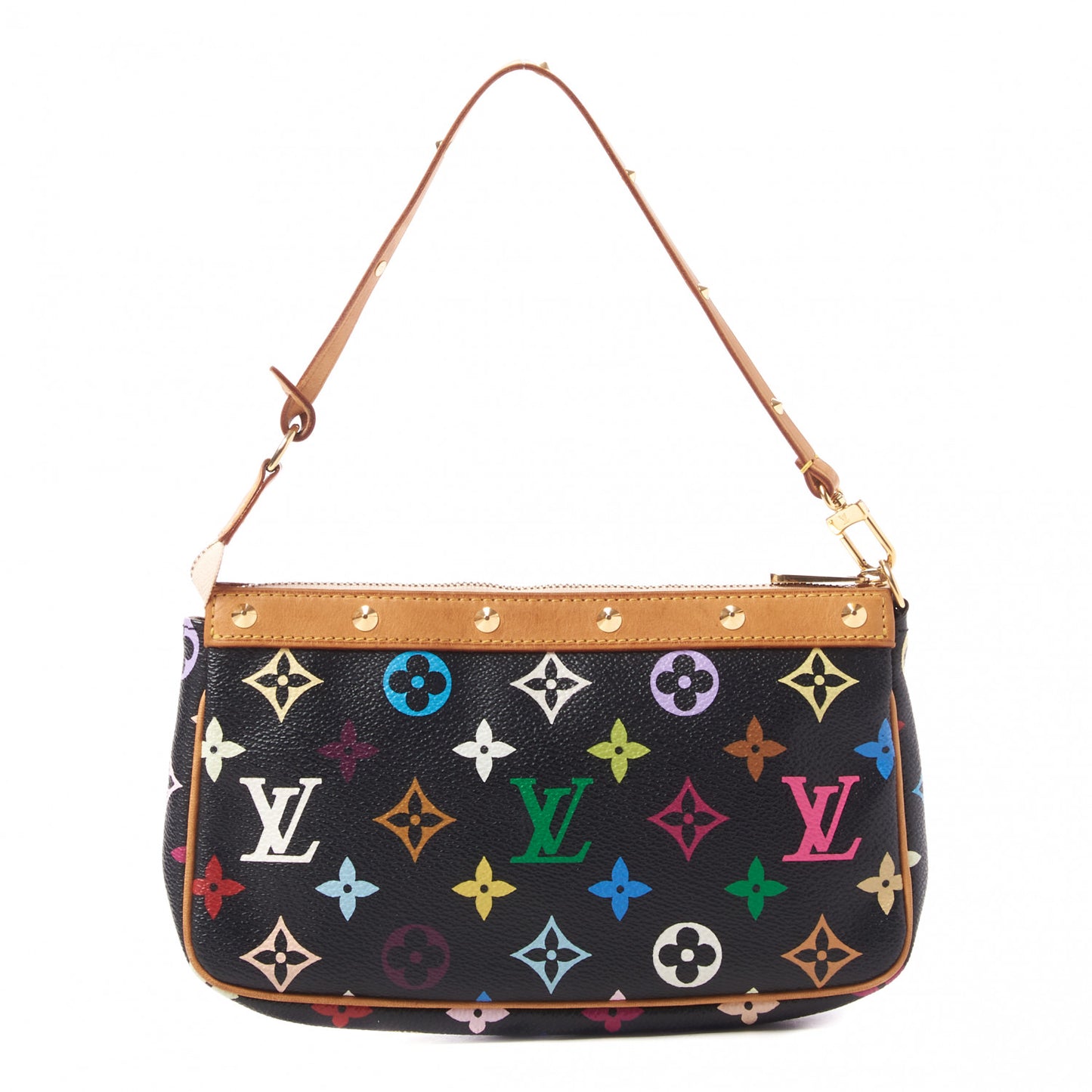 Monogram Multicolor Pochette Accessories Black