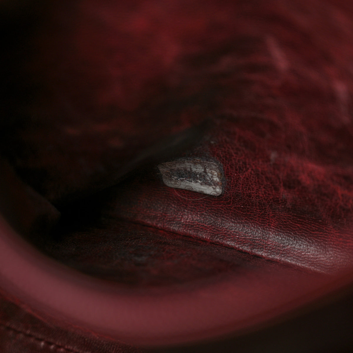 Caviar Flap Shoulder Bag Burgundy