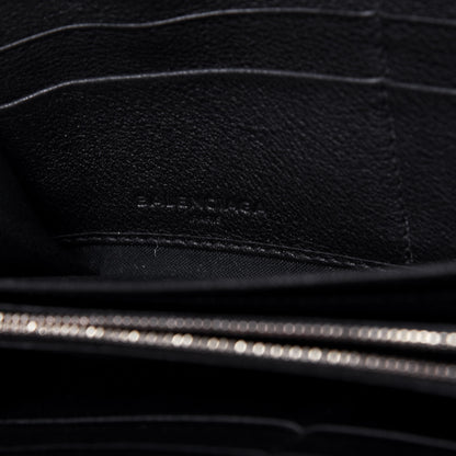 Balenciaga Calfskin Multi Bow Money Wallet Black 7 of 16