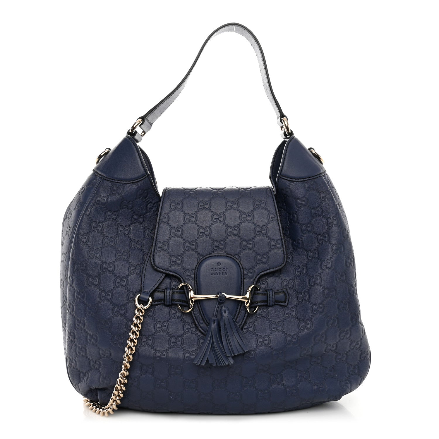 Gucci Guccissima Medium Emily Hobo Blue 1 of 11