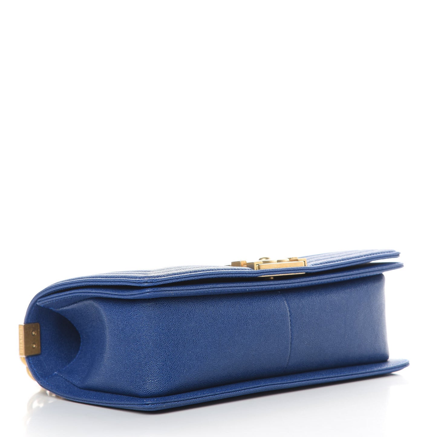 Caviar Quilted Medium Boy Flap Dark Blue