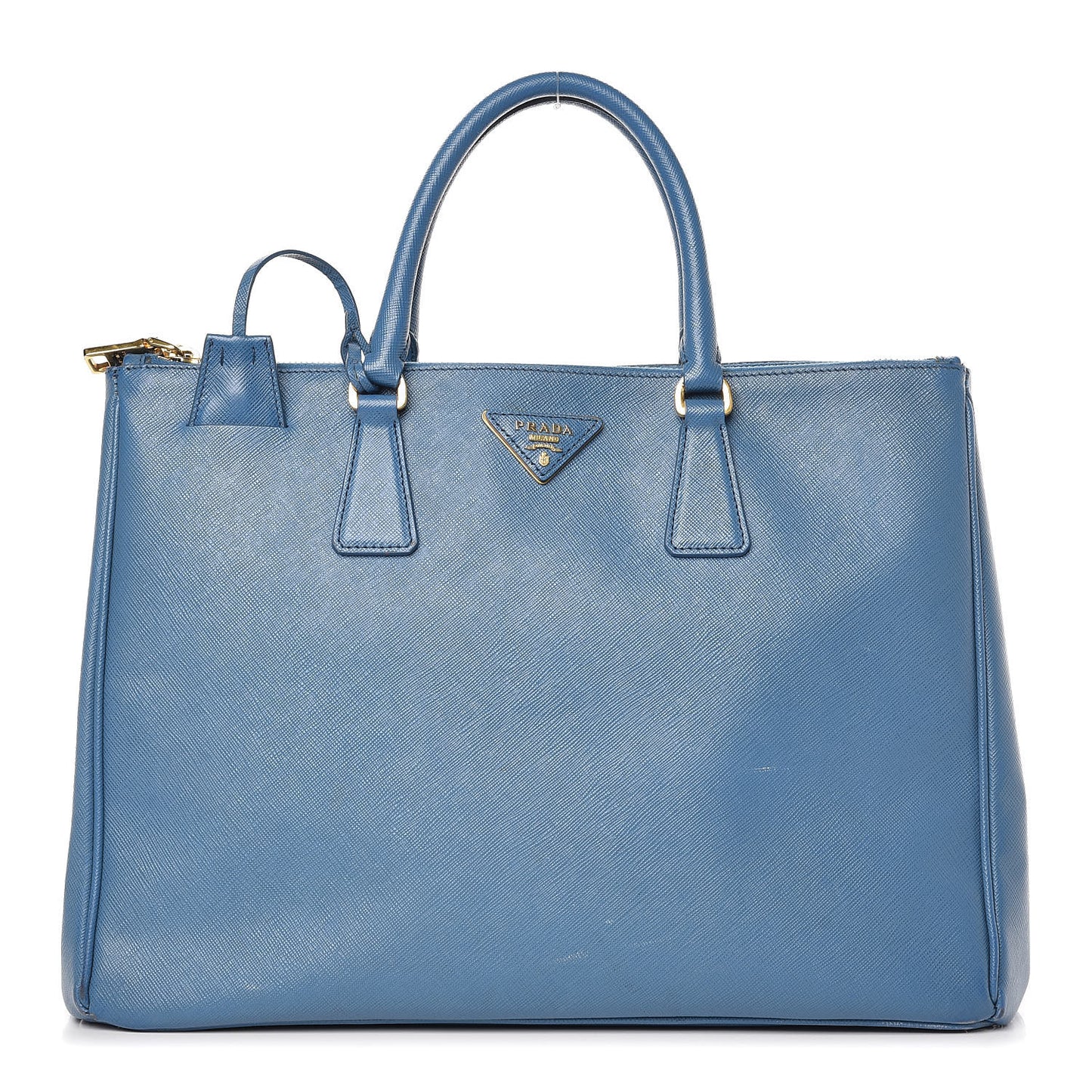 Saffiano Large Galleria Double Zip Tote Cobalto