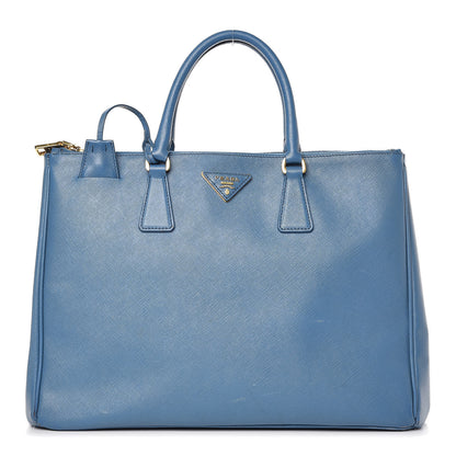 Prada Saffiano Large Galleria Double Zip Tote Cobalto 1 of 33