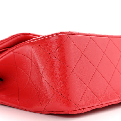Chanel Caviar Quilted Jumbo Double Flap Red 9 of 11