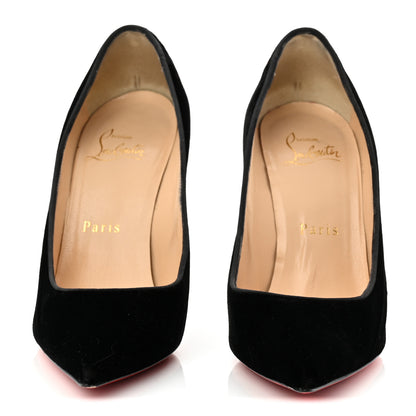 Christian Louboutin Velvet Decoltish 100 Pumps 35 Black 2 of 9