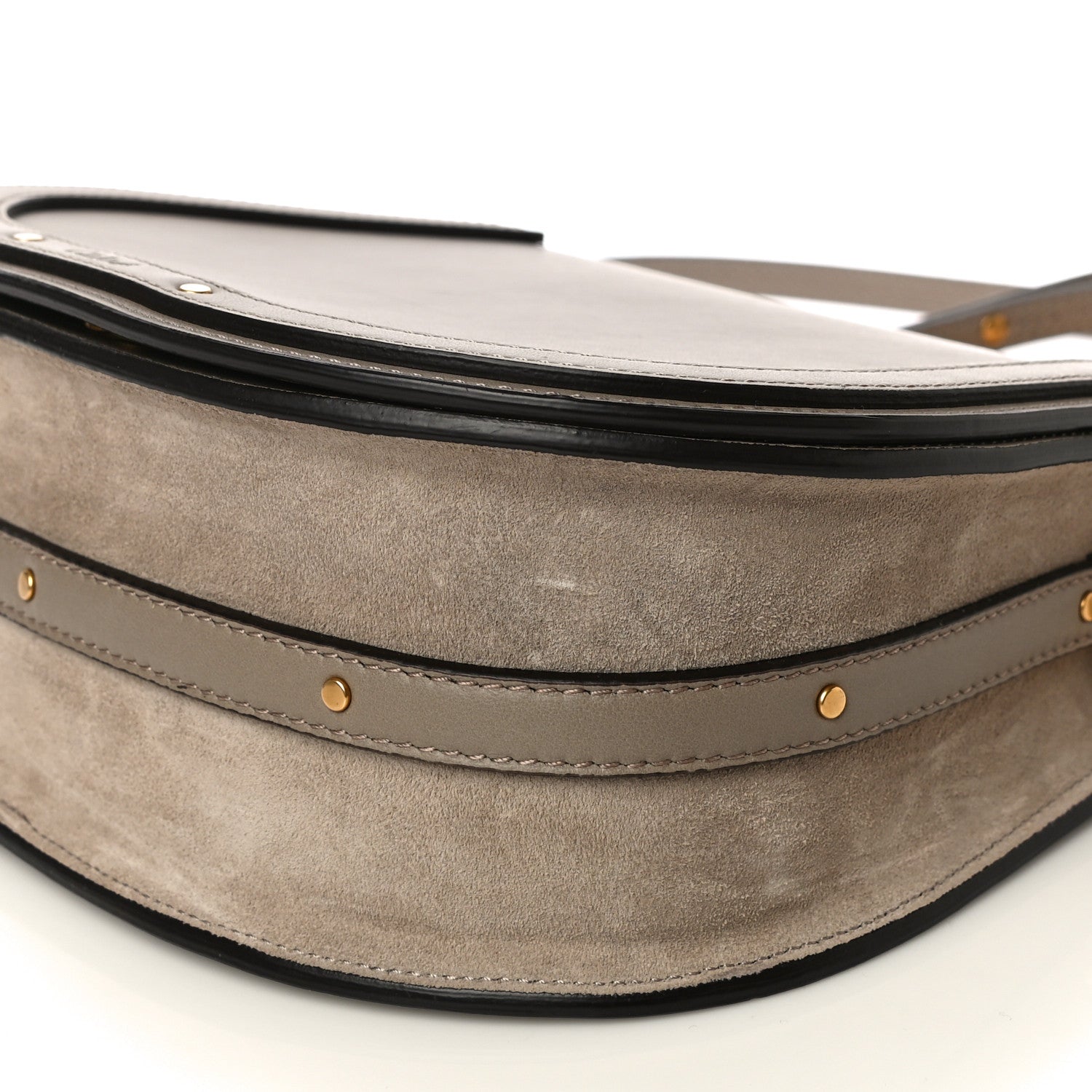 Chloe Calfskin Suede Medium Nile Bracelet Bag Motty Grey 9 of 9