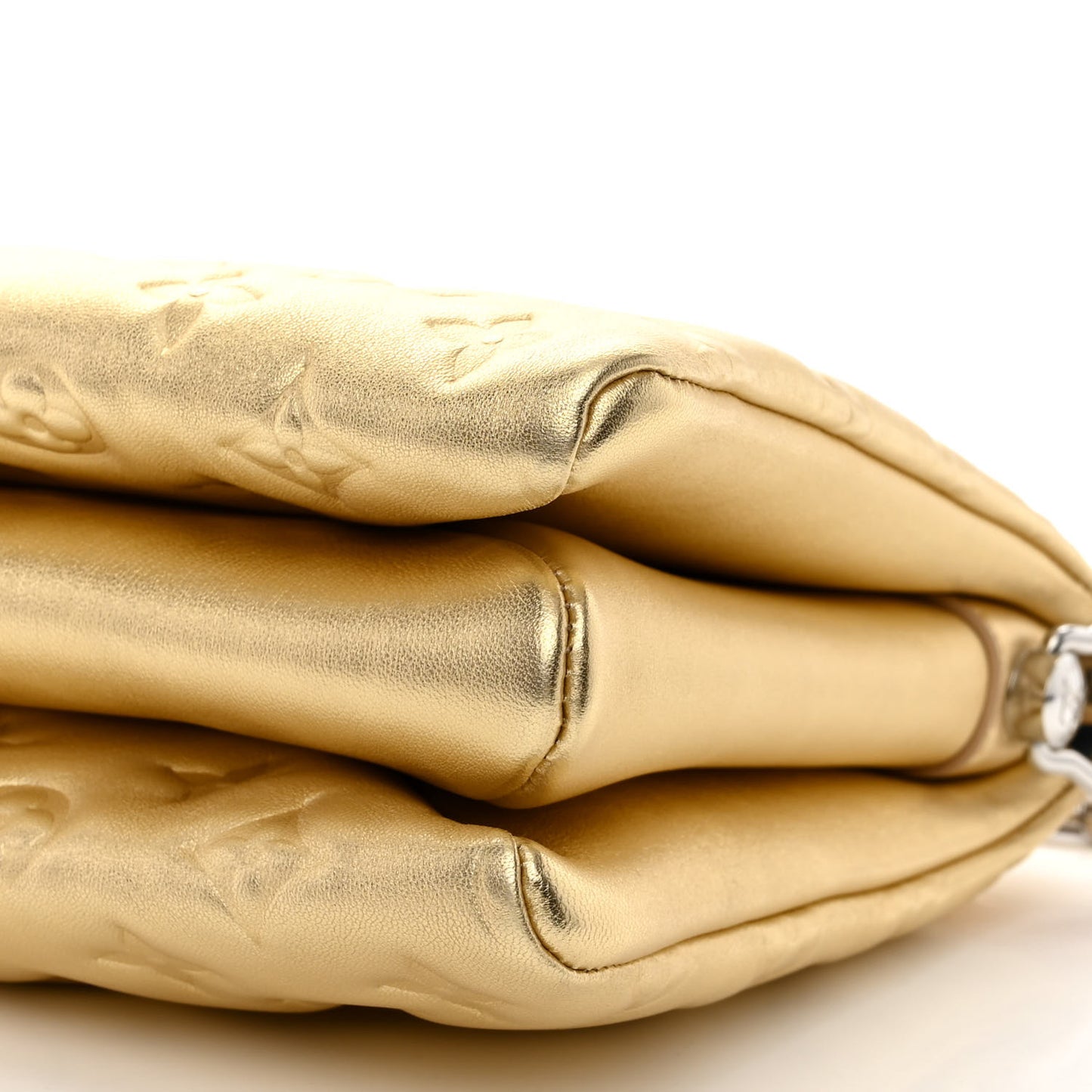 Lambskin Embossed Monogram Coussin PM Gold