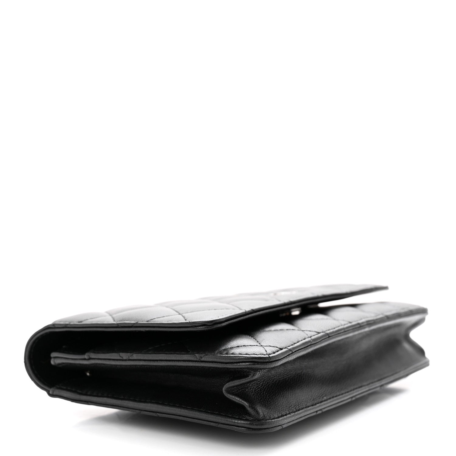Chanel Lambskin Quilted Wallet On Chain WOC Black 4 of 11