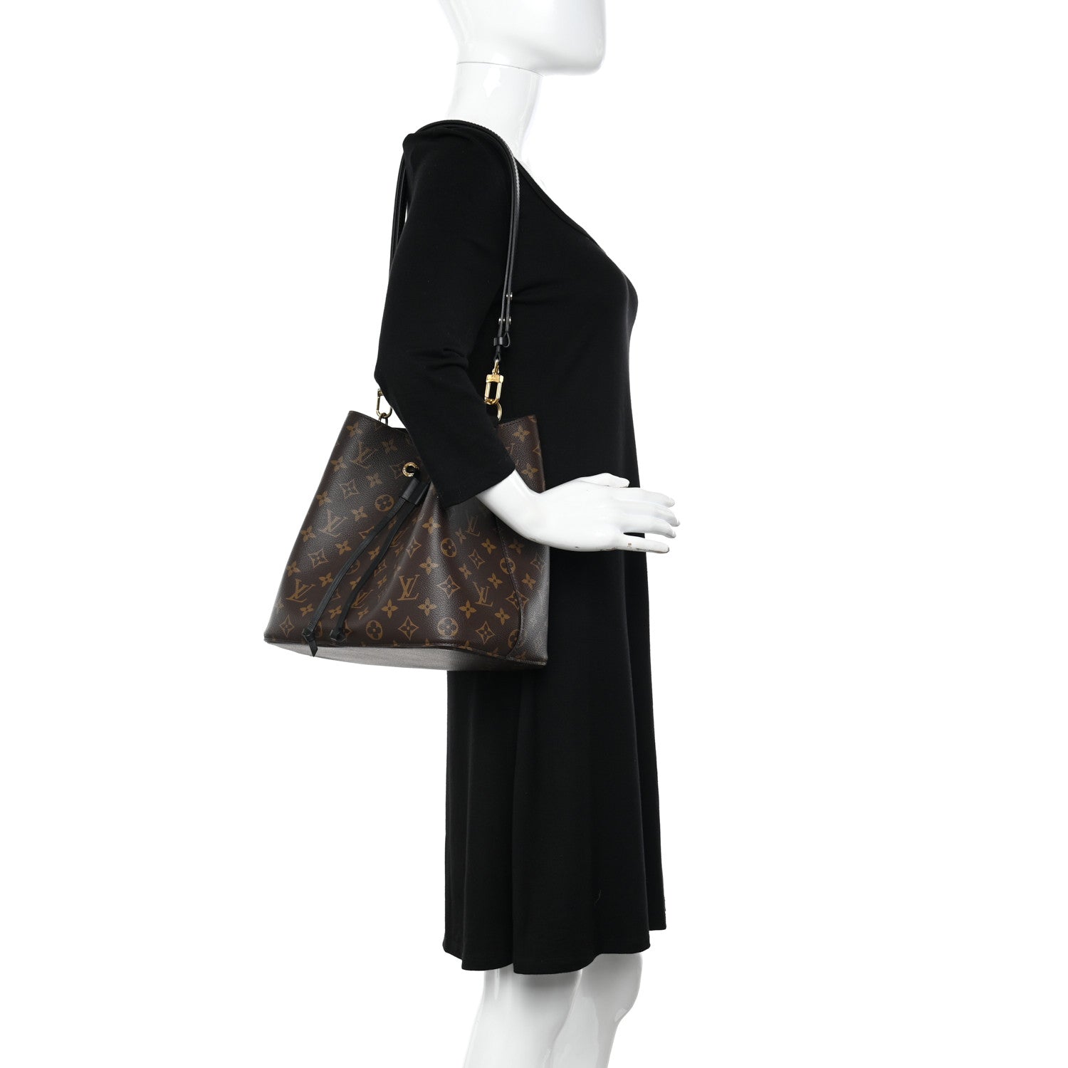 Louis Vuitton Monogram Neonoe MM Black 2 of 10