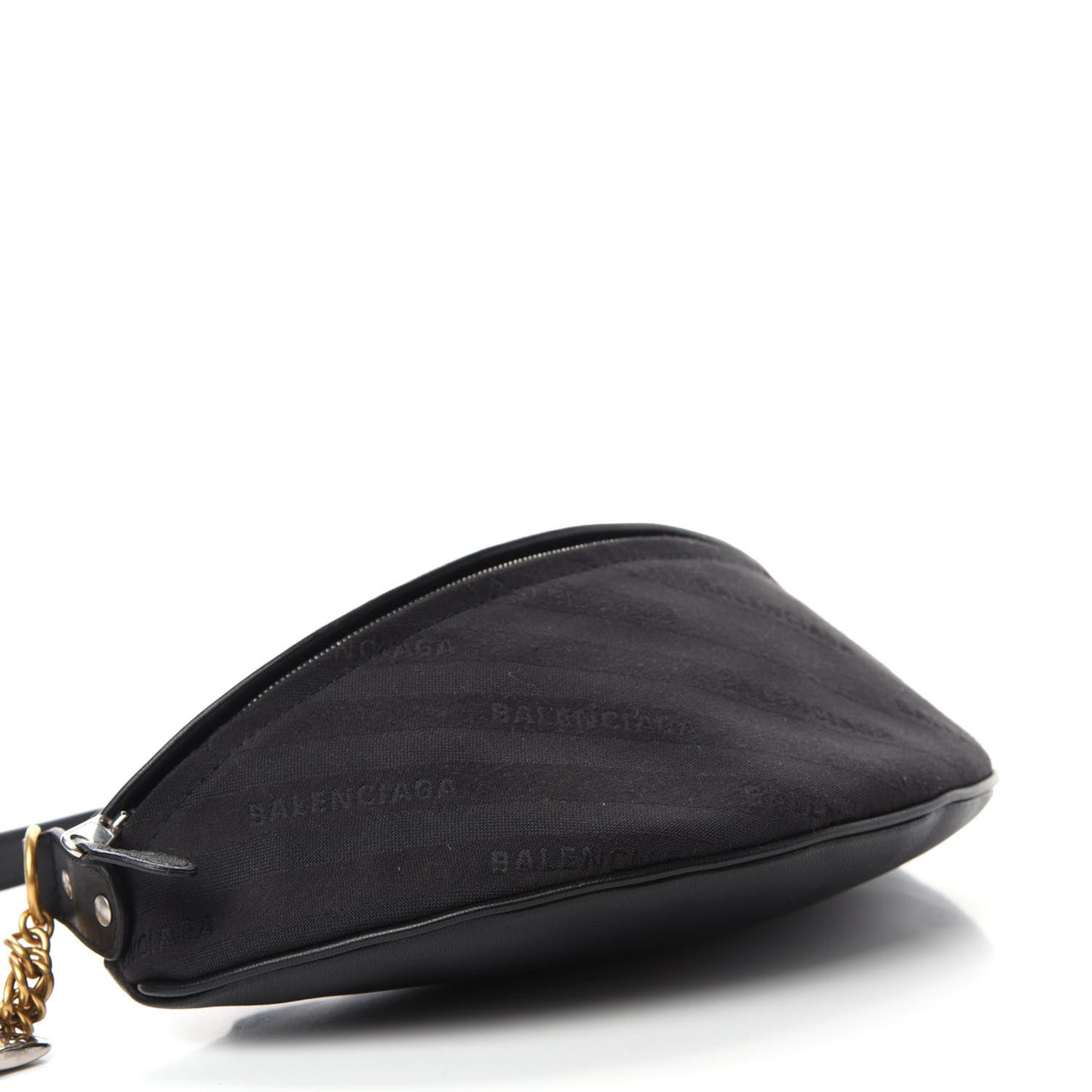 Canvas Jacquard Diagonal Allover Logo XS Souvenir Belt Bag Black