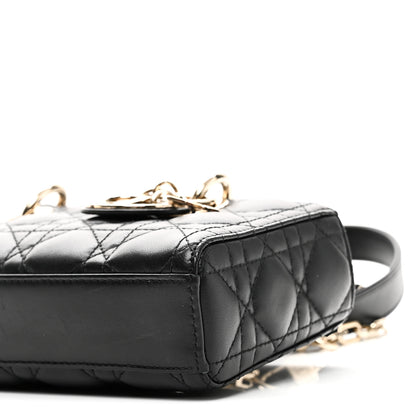 Christian Dior Lambskin Cannage Small Lady D-Joy Black 9 of 9