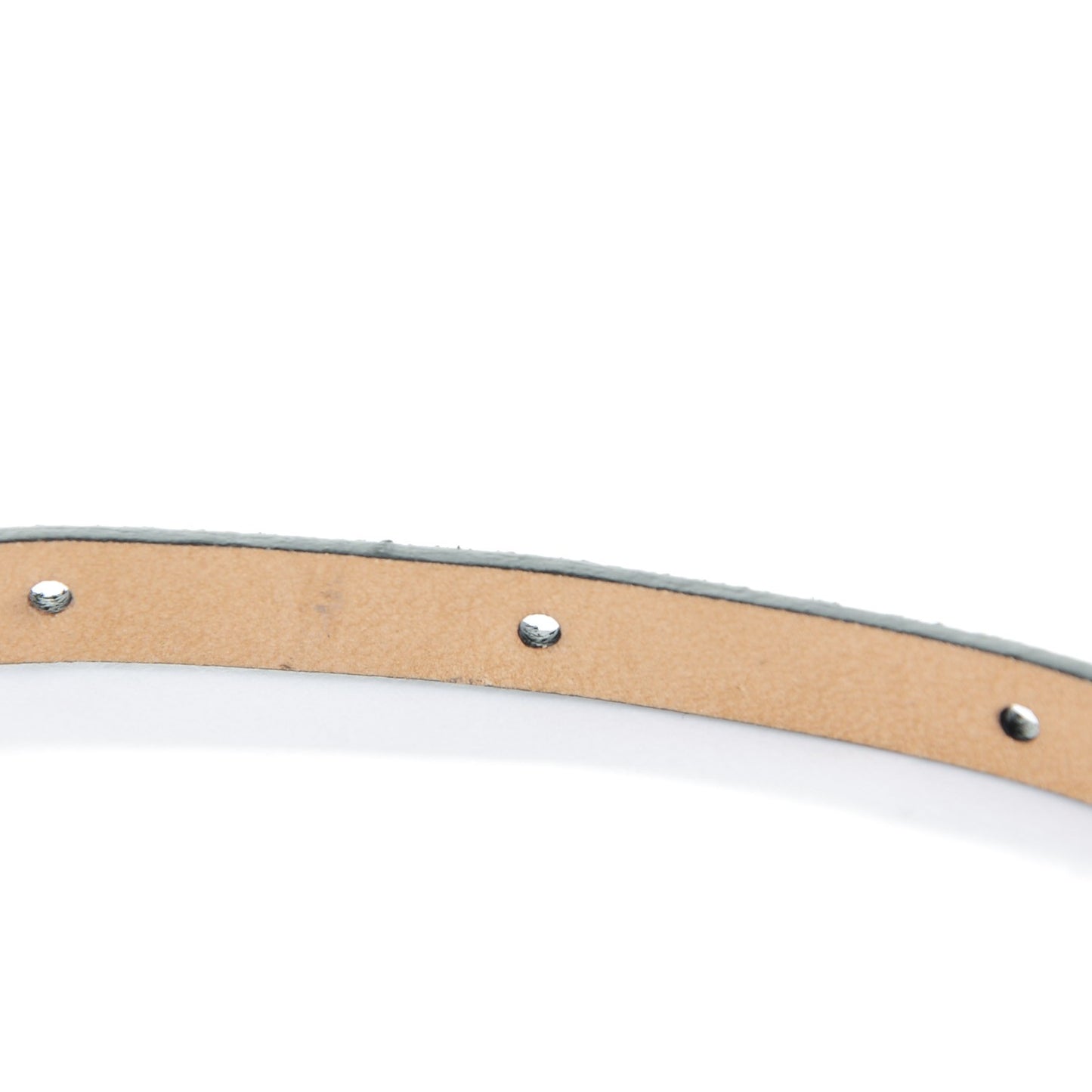 Metallic Calfskin CC Skinny Belt 85 34 Black