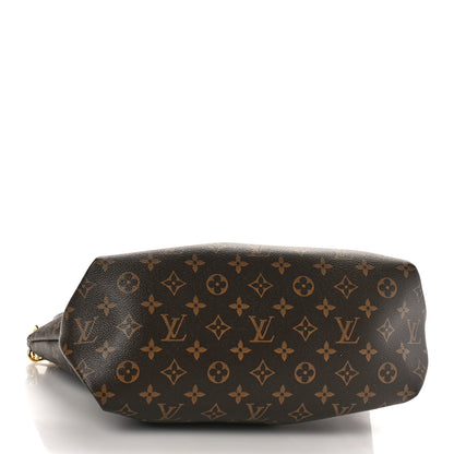 Louis Vuitton Monogram Flower Zipped Tote MM Black 4 of 8