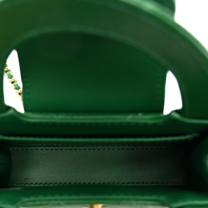 Chanel Shiny Aged Calfskin Quilted Mini Nano Kelly Shopper Green 4 of 9
