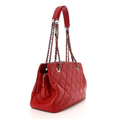 Chanel Caviar Quilted Timeless CC Soft Tote Red 3 of 12