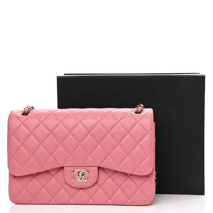 Chanel Caviar Quilted Jumbo Double Flap Dark Pink 8 of 8