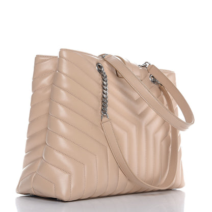 Saint Laurent Calfskin Y Quilted Monogram Large Loulou Shopper Nude Powder 3 of 7