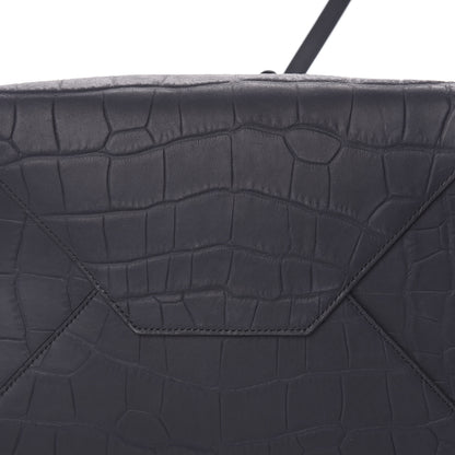 Celine Crocodile Embossed Nubuck Small Belt Cabas Phantom Navy Blue 9 of 10