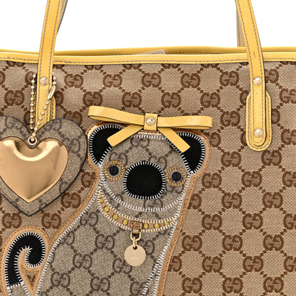 Gucci GG Supreme Monogram Oliver Pug Dog Tote Bag Yellow 8 of 11
