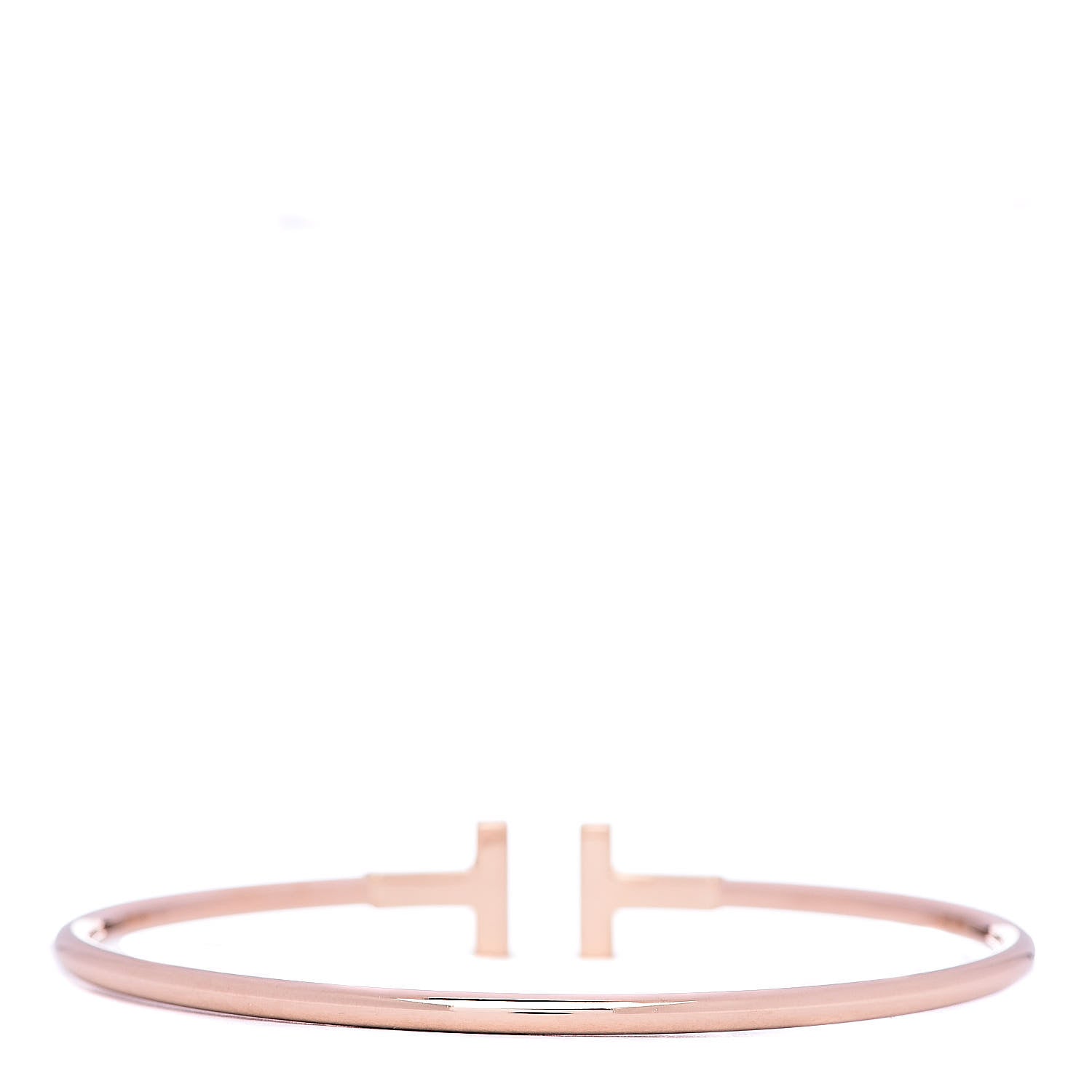 Tiffany 18K Rose Gold T Wire Bracelet 3 of 4