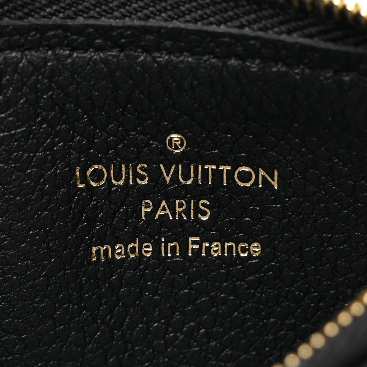 LOUIS VUITTON Empreinte Monogram Zipped Romy Card Holder Black