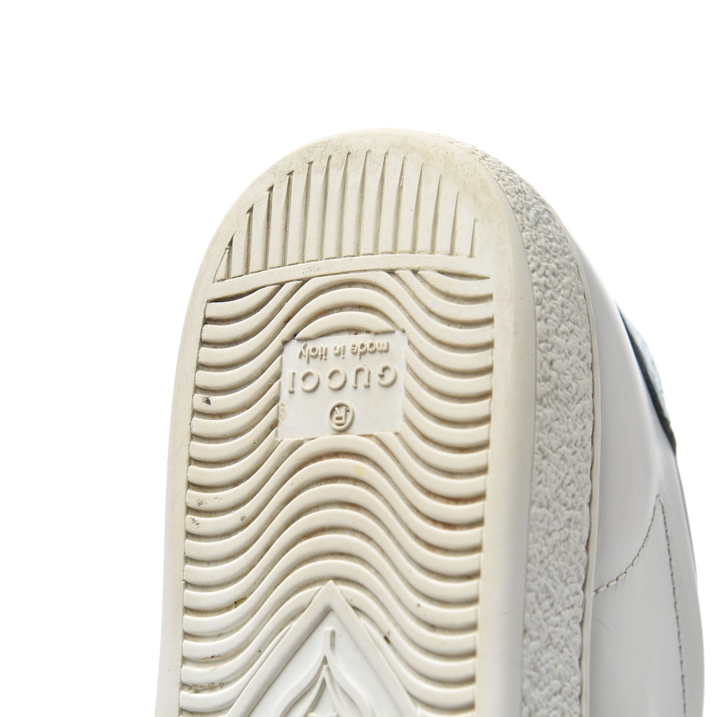 Calfskin Web Bee Embroidered Womens Ace Sneakers 38 White Green