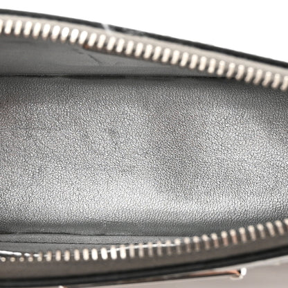 Prada Spazzolato Metal Triangle Logo Triangle Patterned Mini Shoulder Bag Argento 5 of 9