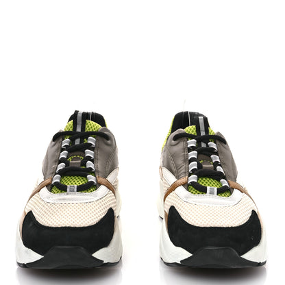 Christian Dior Technical Mesh Calfskin Mens B22 Sneakers 44 Brown Green 2 of 9