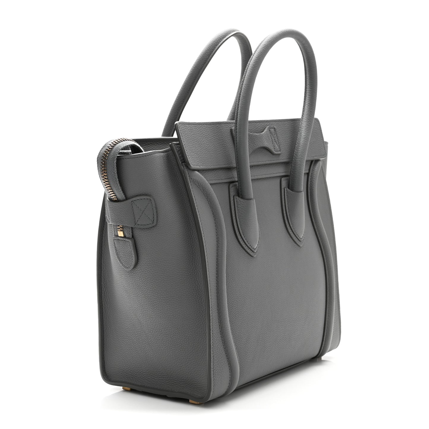 Baby Drummed Calfskin Micro Luggage Kohl