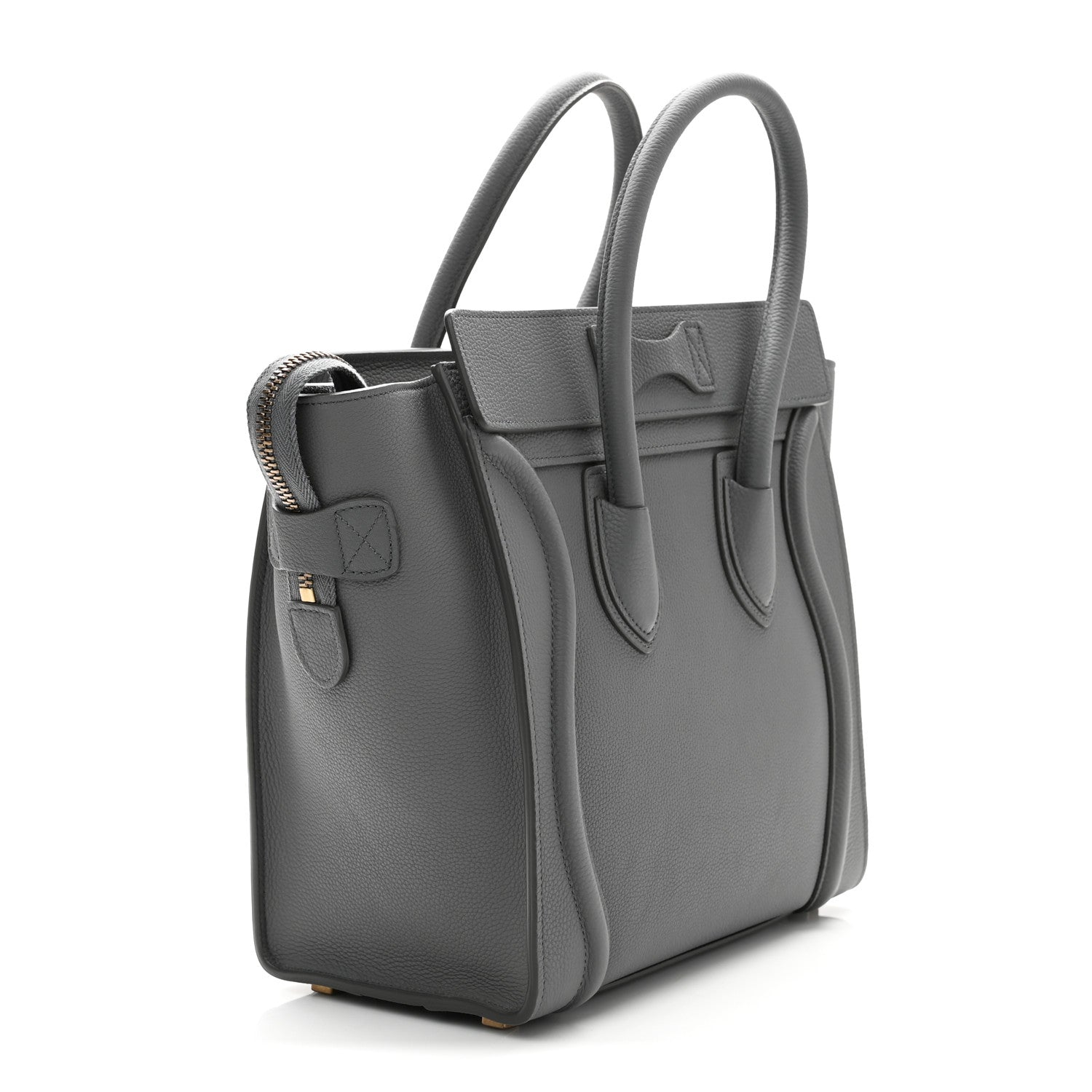 Celine Baby Drummed Calfskin Micro Luggage Kohl 3 of 12