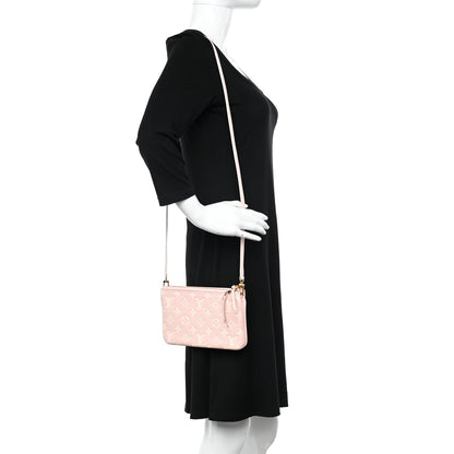 Louis Vuitton Empreinte Monogram Double Zip Pochette Rose 2 of 12