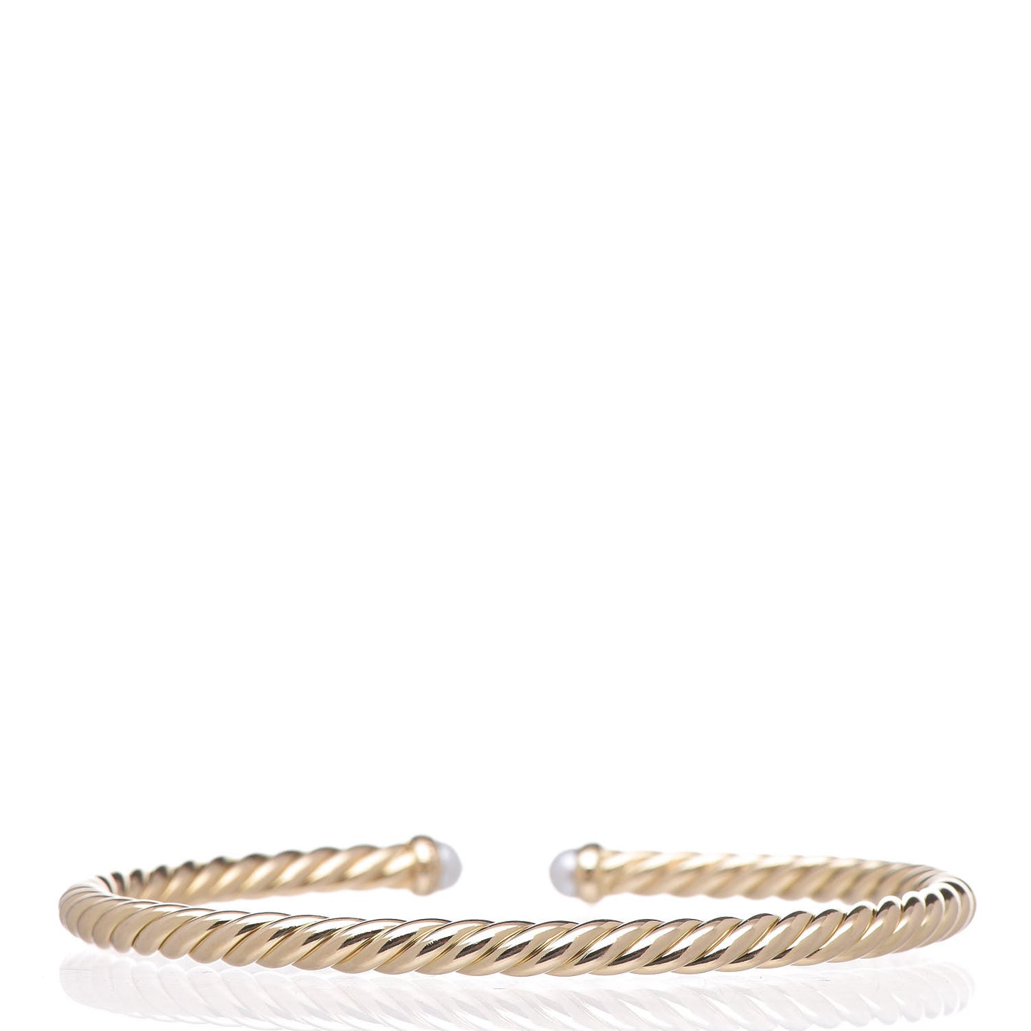 18K Yellow Gold Pearl 4mm Cablespira Bracelet