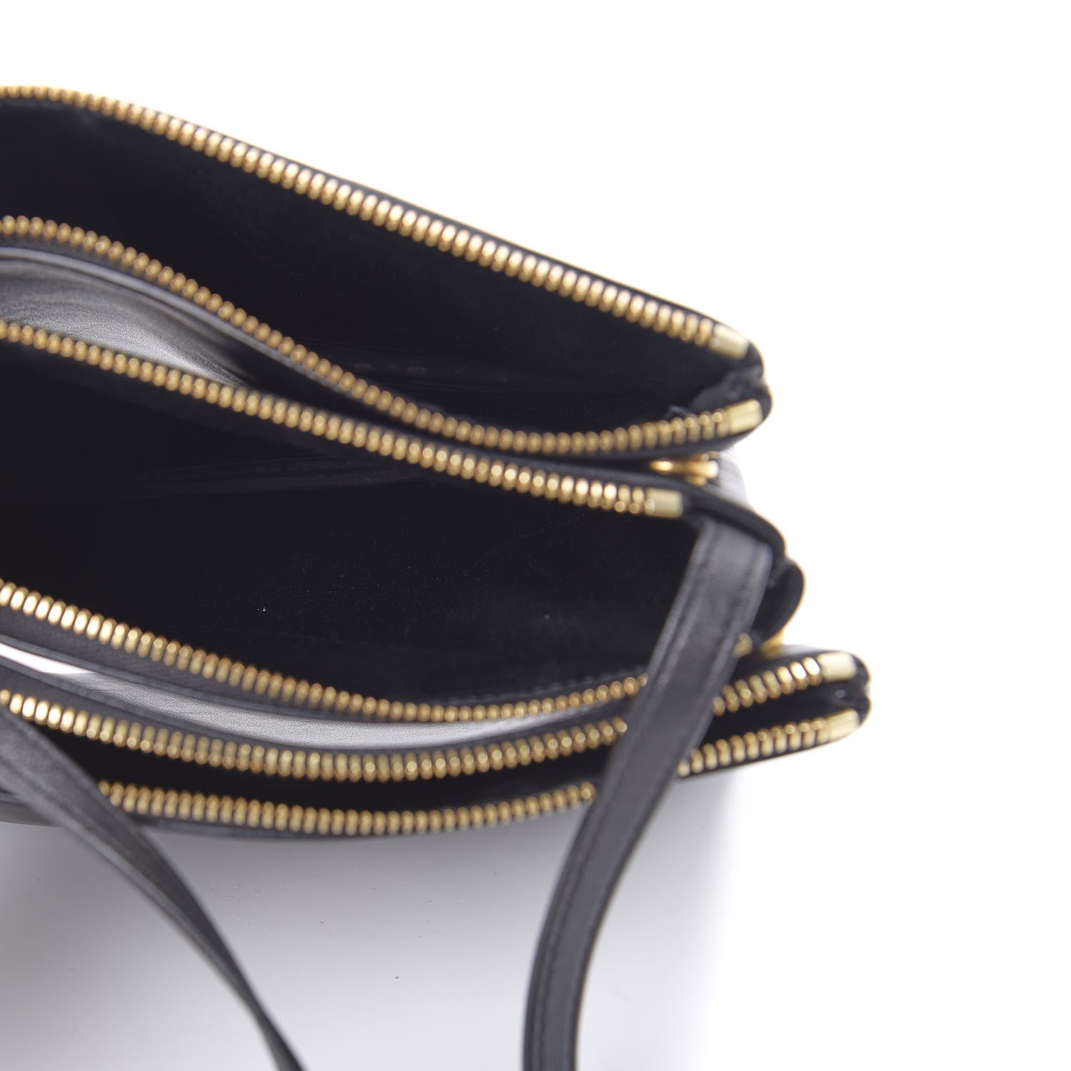 Celine Lambskin Small Trio Crossbody Bag Black 6 of 9