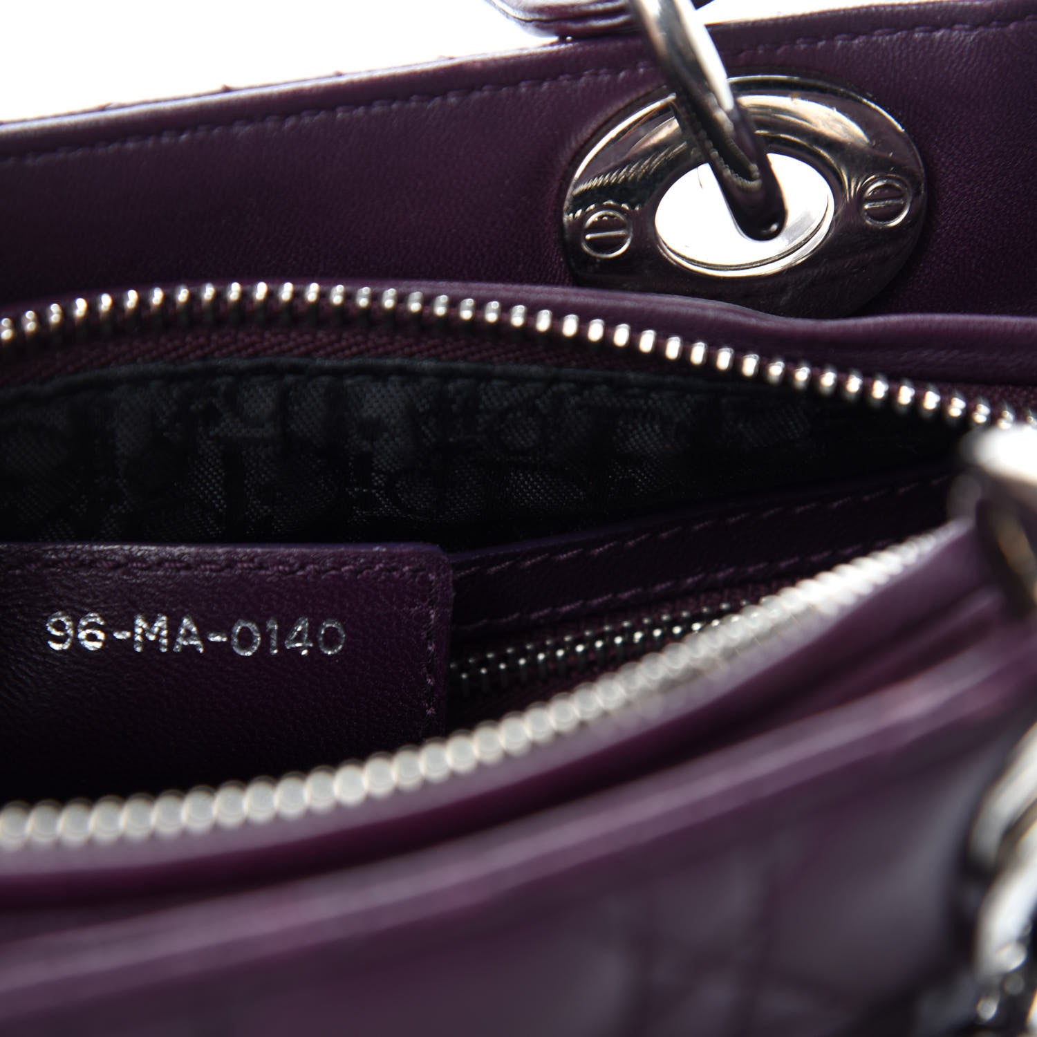Christian Dior Lambskin Cannage Medium Lady Dior Purple 10 of 11