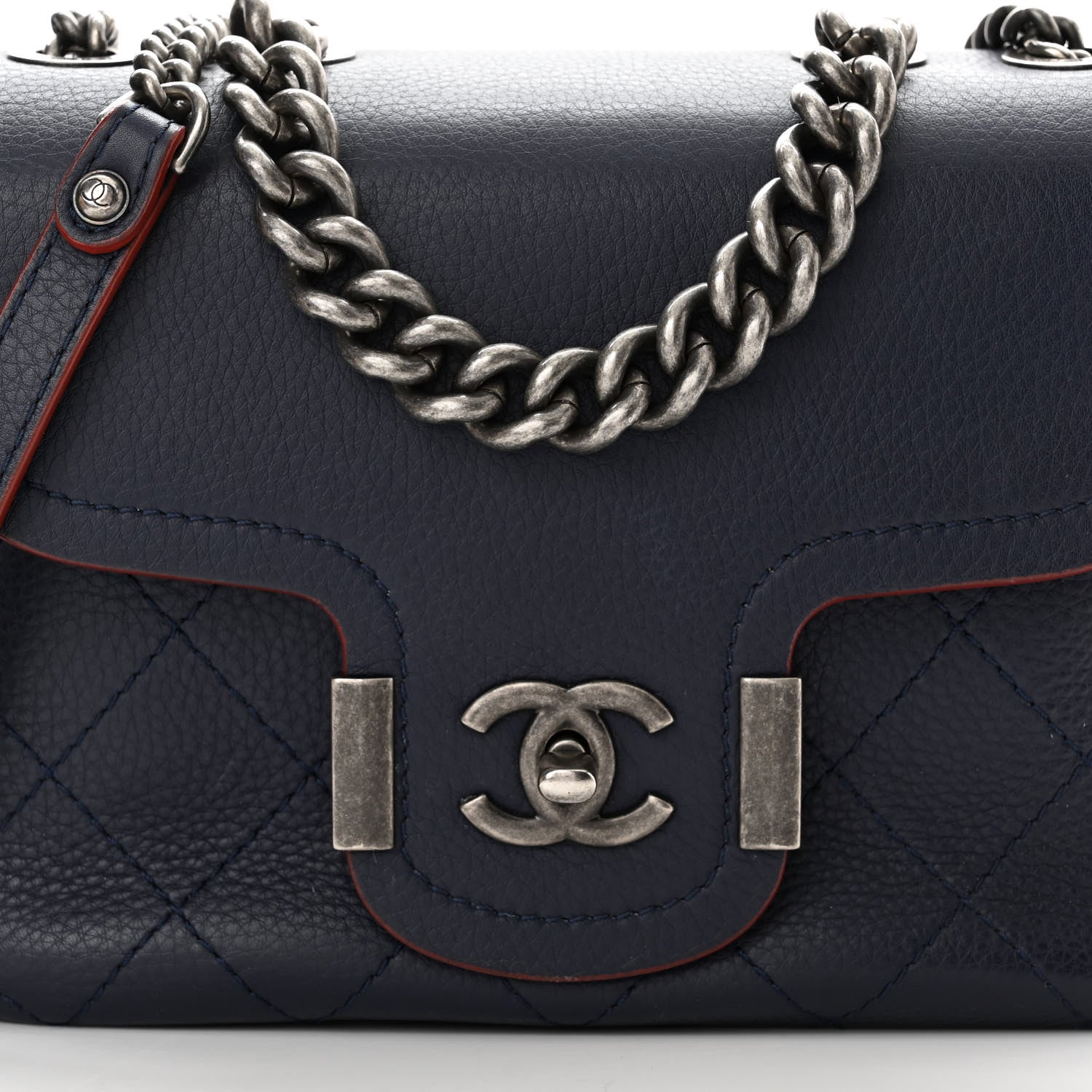 Chanel Grained Calfskin Archi Chic Flap Navy 8 of 15