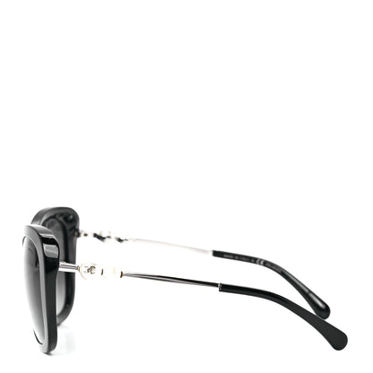 Chanel Acetate Polarized Butterfly Winter Pearl Sunglasses 5339-H-A Black 3 of 8