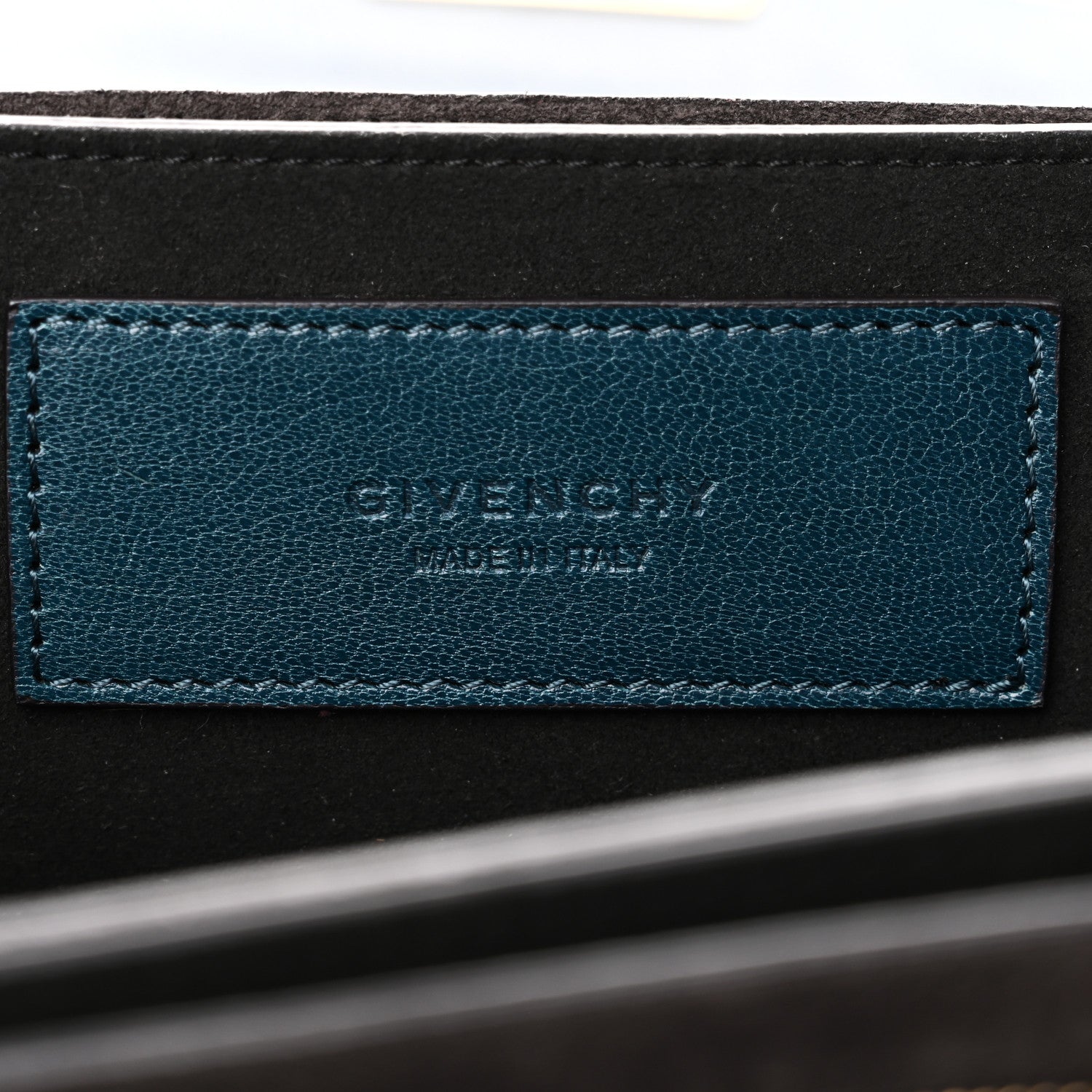 Givenchy Goatskin Suede Small GV3 Shoulder Bag Blue Black 6 of 9