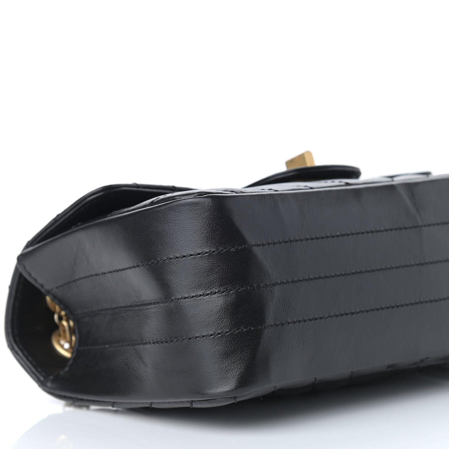 Aged Calfskin Chevron Quilted 2.55 Reissue Mini Flap Black