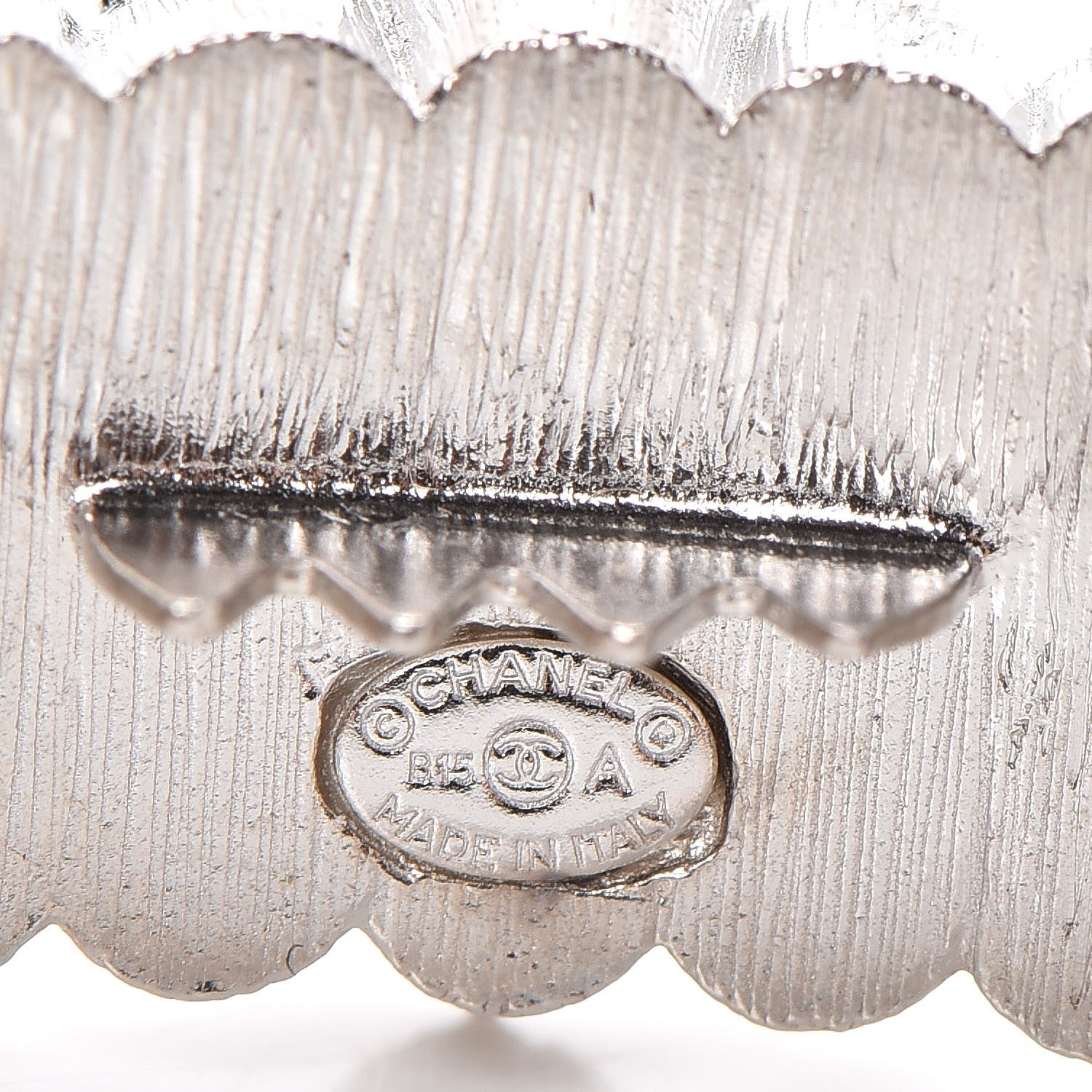 Chanel Crystal CC Hair Pin Silver 4 of 5