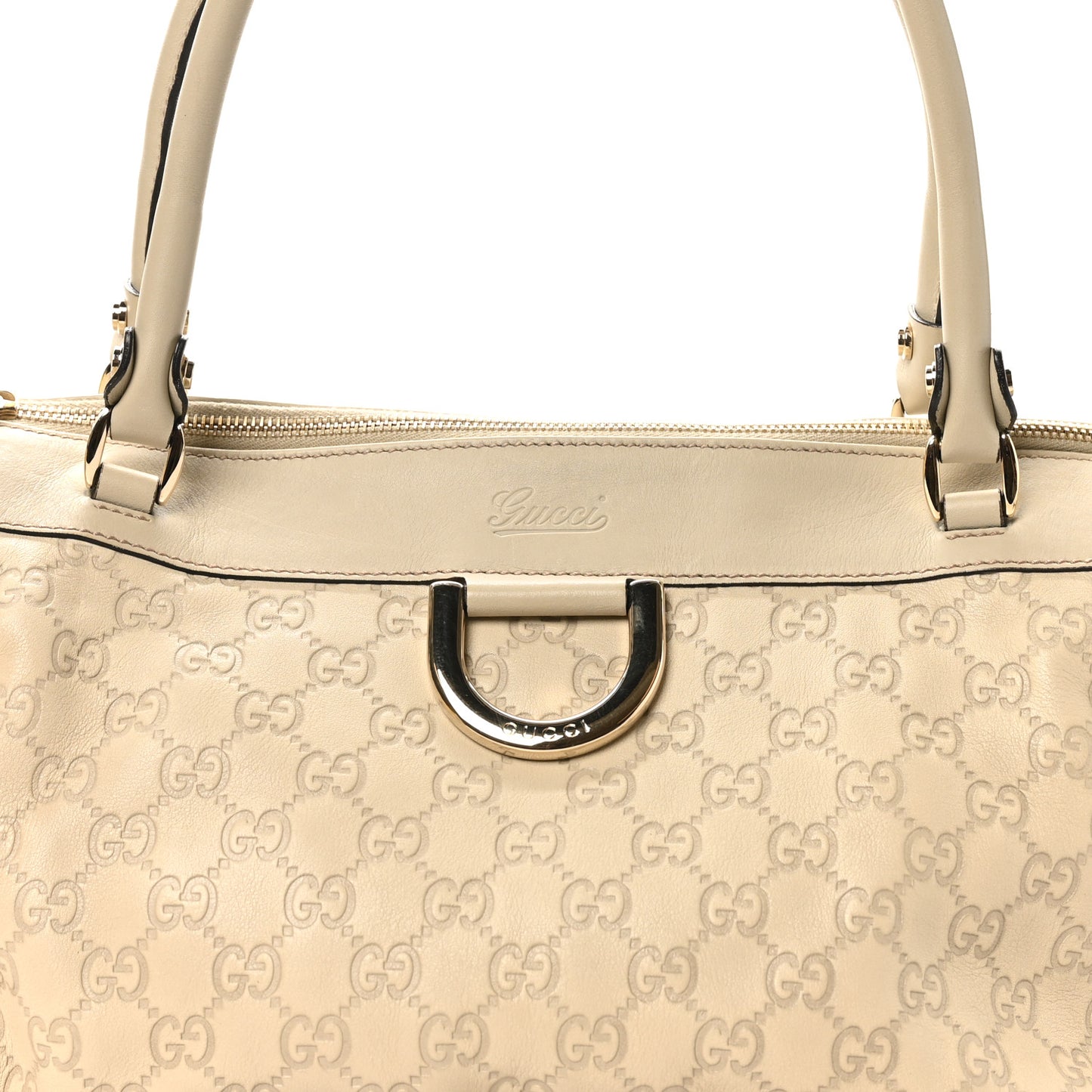Guccissima D Gold Tote White