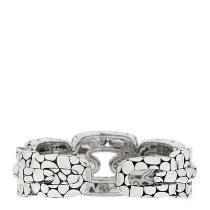 John Hardy Sterling Silver White Topaz Pebble Kick Cuff Bracelet 2 of 3