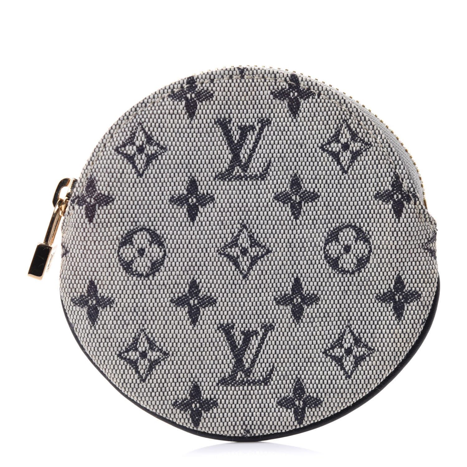 Louis Vuitton Mini Lin Croisette Round Coin Purse Blue 1 of 7