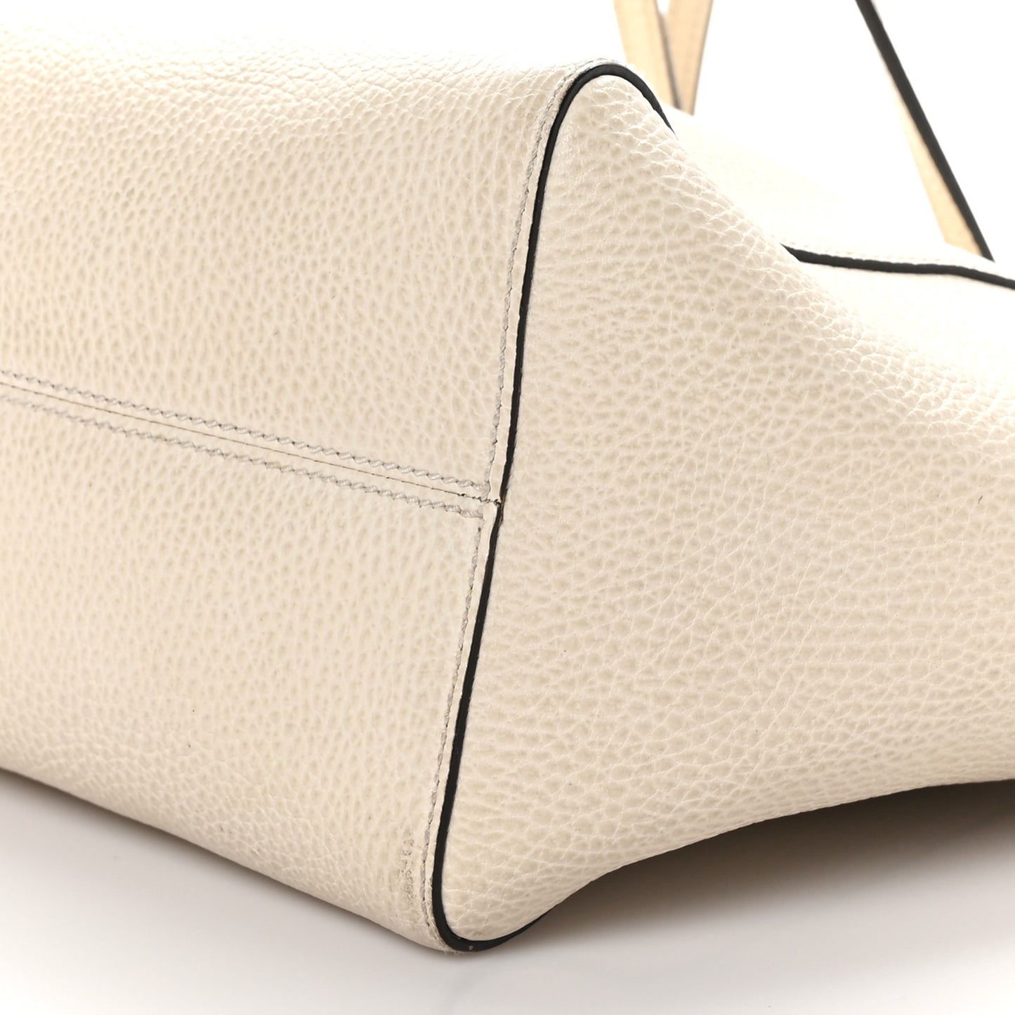 Dollar Calfskin Small Swing Tote Mystic White