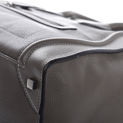 Celine Drummed Calfskin Mini Luggage Souris 10 of 12