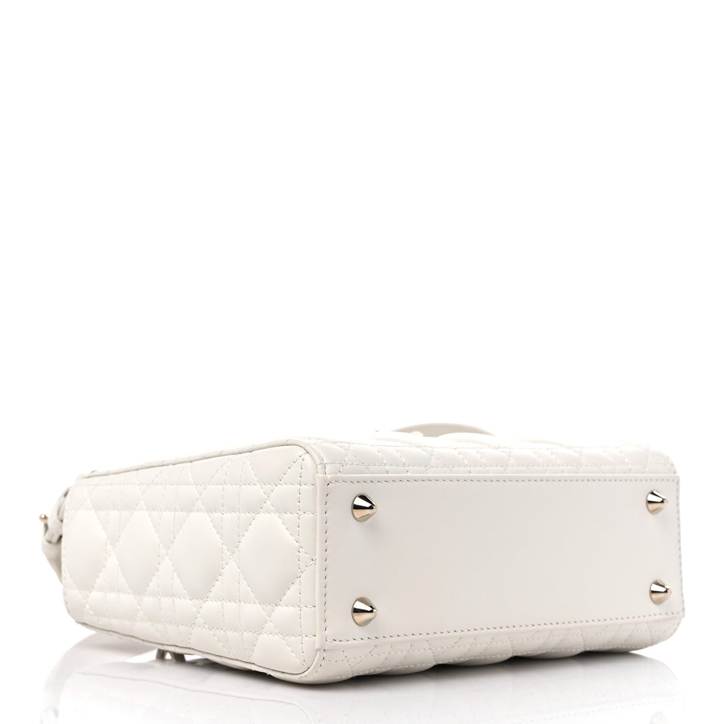 Lambskin Cannage Small My ABCDior Lady Dior White
