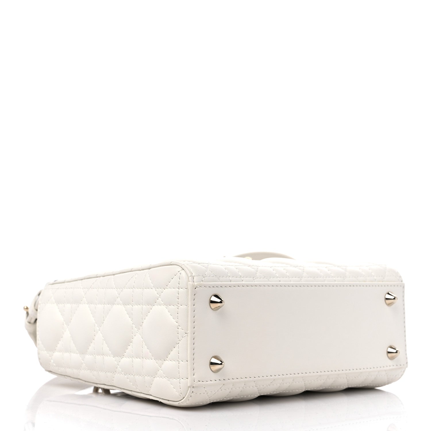 Christian Dior Lambskin Cannage Small My ABCDior Lady Dior White 4 of 10