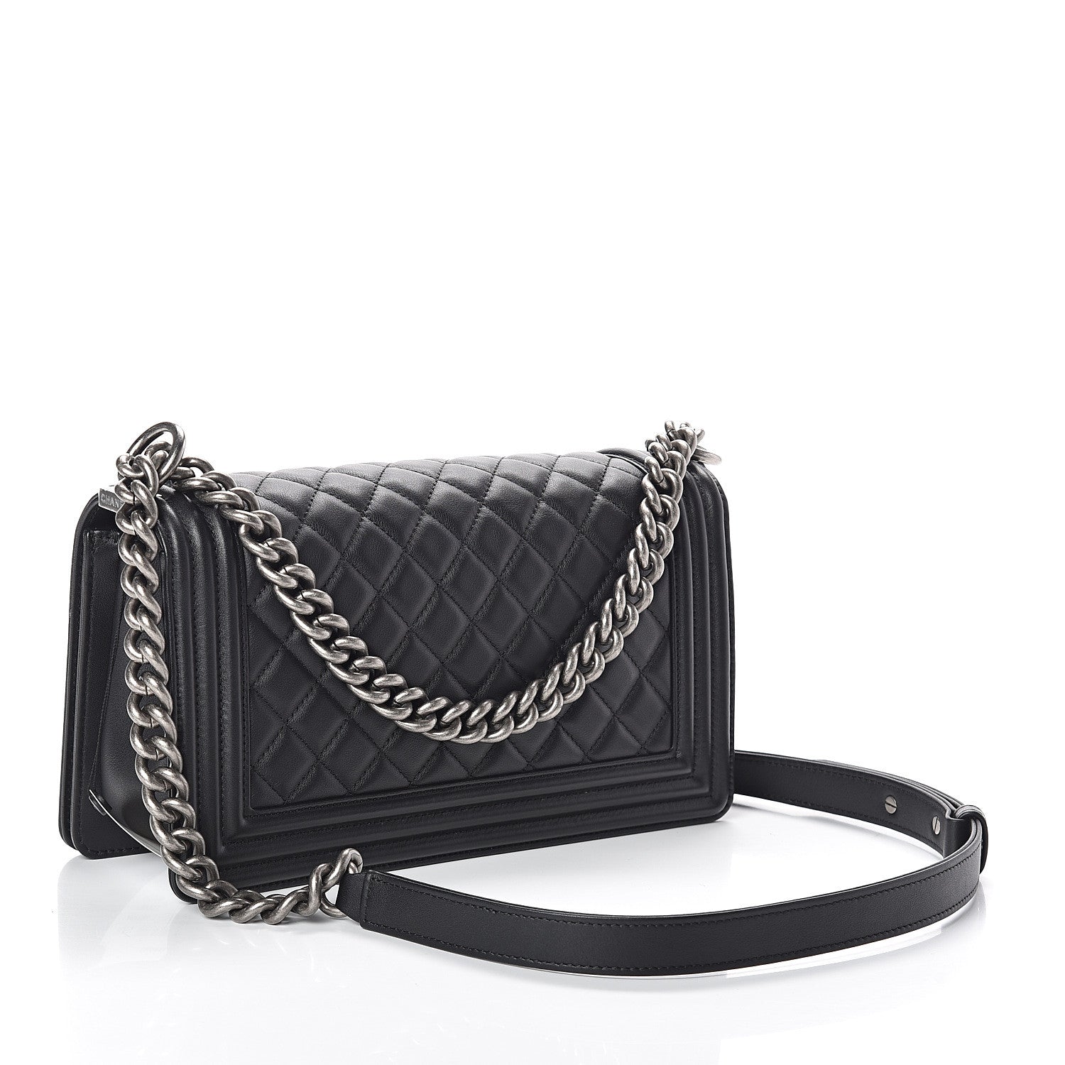 Chanel Calfskin Quilted Medium Boy Flap Black 2 of 9
