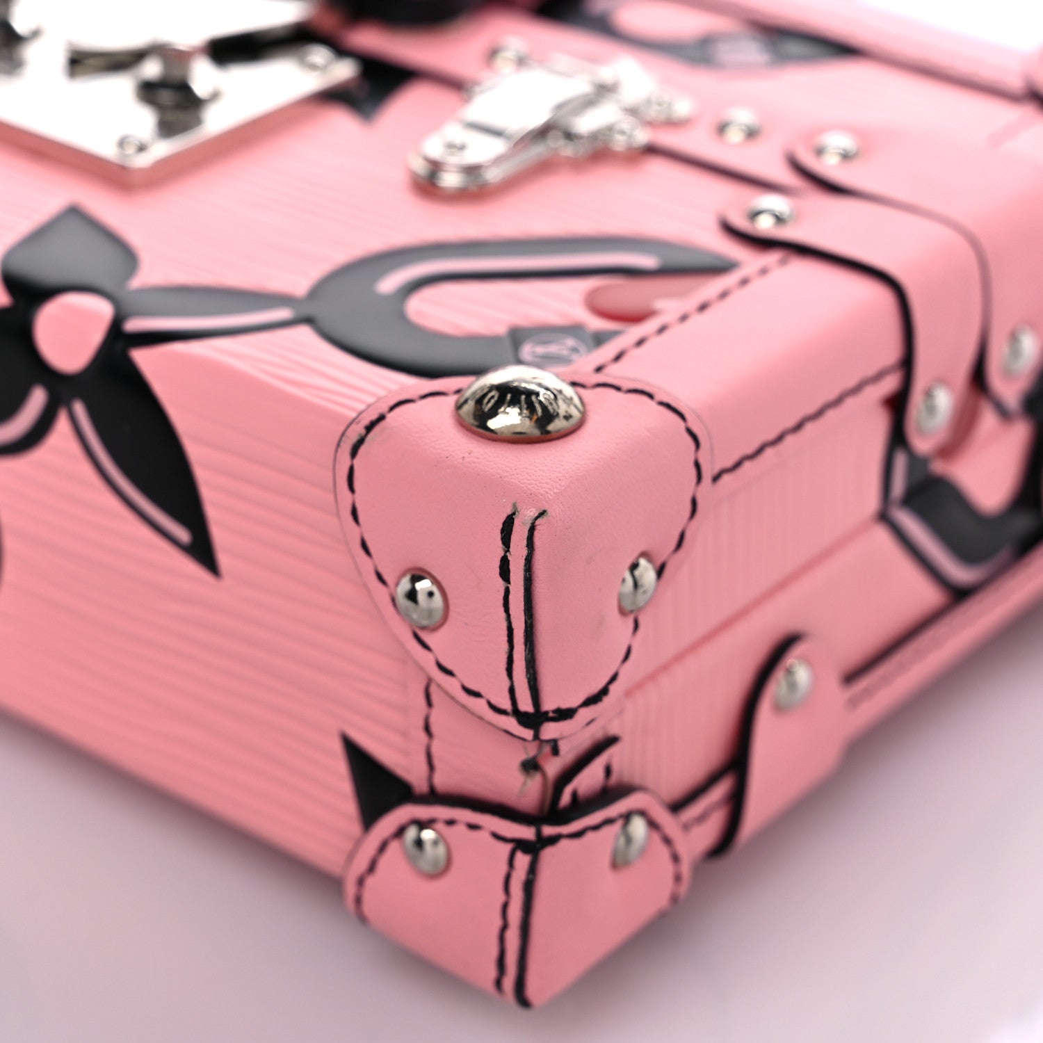 Louis Vuitton Epi Chain Flower Petite Malle Pink 8 of 13
