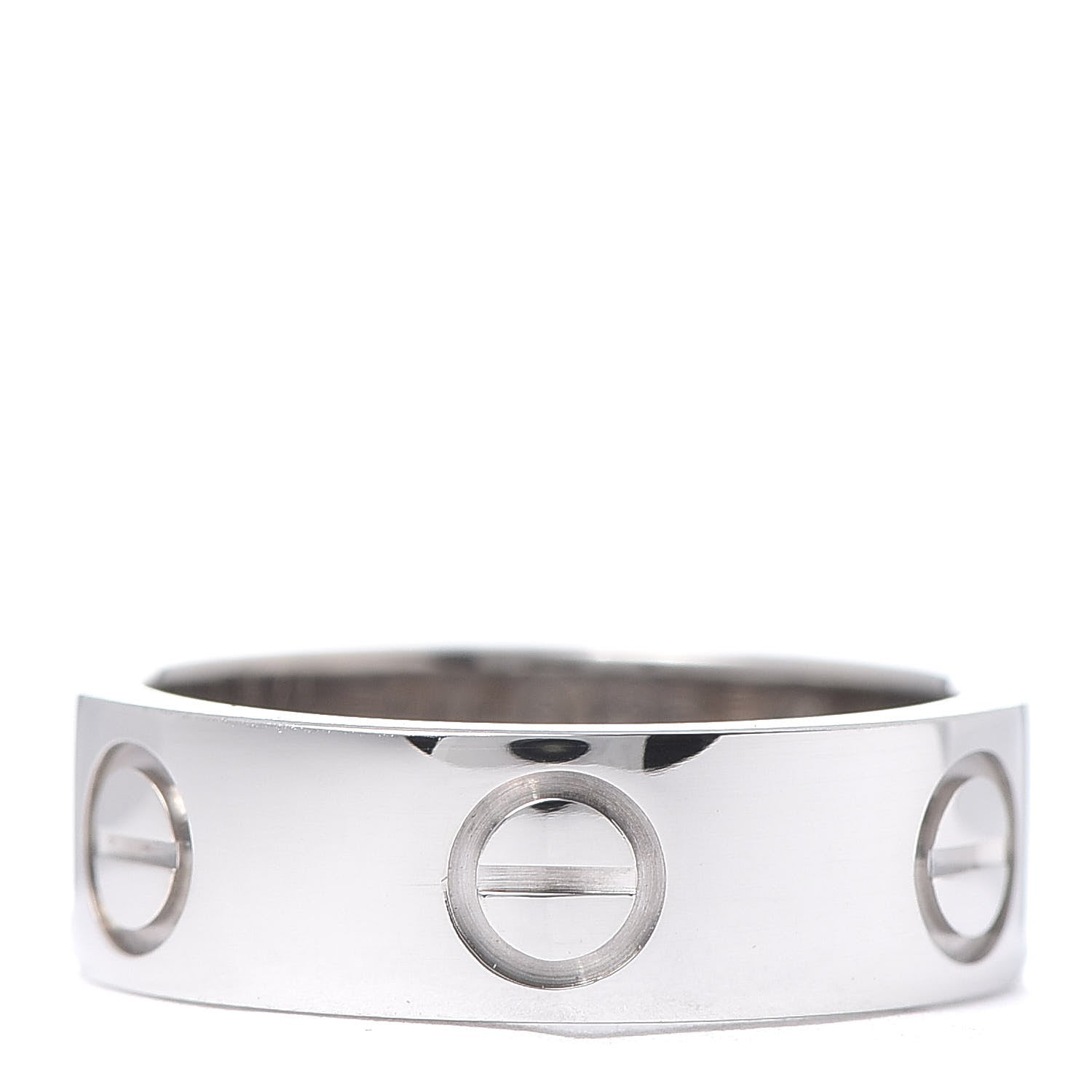 Cartier 18K White Gold 5.5mm LOVE Ring 48 4.5 1 of 4