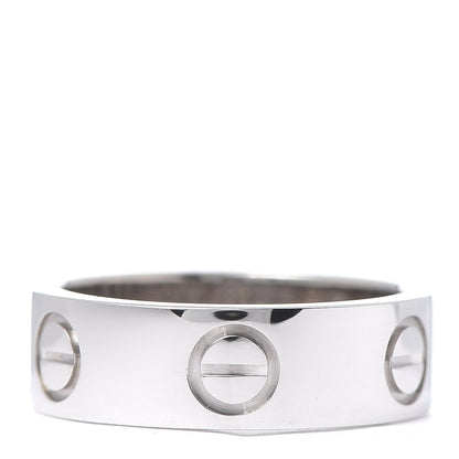 Cartier 18K White Gold 5.5mm LOVE Ring 48 4.5 1 of 4